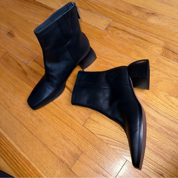 Linea Paolo Womens Black Sage Boots Block Heel Square Toe Booties 11 M NEW Y2K - Picture 10 of 13